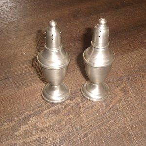 International pewter salt pepper shakers